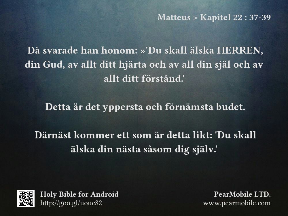 Matteus, Kapitel 22:37-39